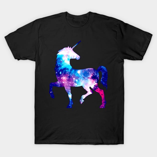 Rainbow Galaxy Unicorn Cool T-Shirt by GreenCowLand